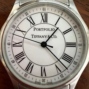 Tiffany & Co Silver Stainless Steel Portfolio Watch